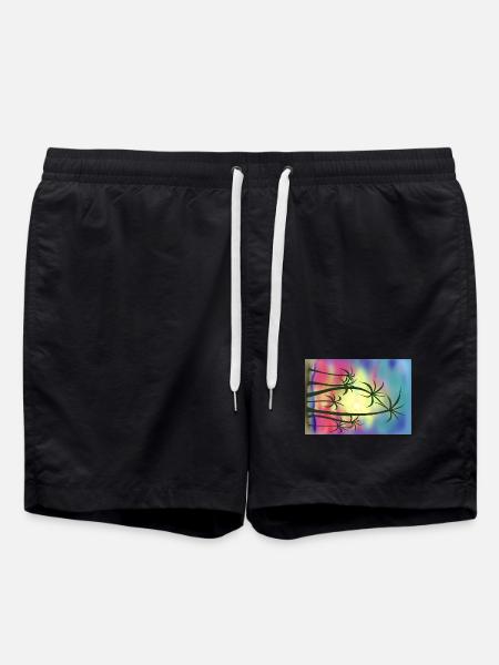 Palm trees - Swim Trunks - black