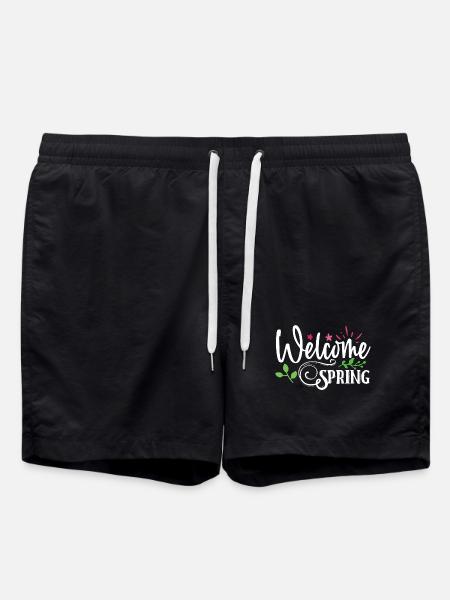 Welcome Spring - Swim Trunks - black