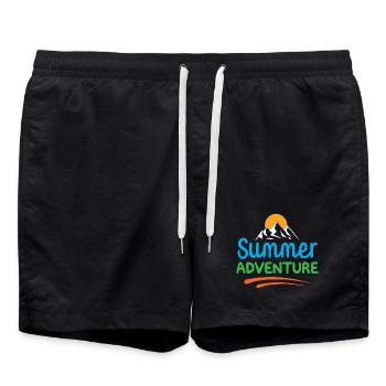 Aventure d’été - Short de bain - noir - Devant - AI Model Male 185 light (185cm)