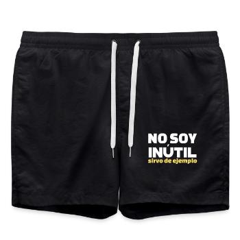 No Soy Inutil Servo de Ejemplo - Swim Trunks - black - Front - AI Model Male 185 light (185cm)
