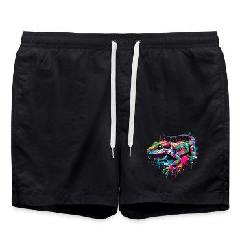Gecko - Short de bain - noir - Devant - AI Model Male 185 light (185cm)