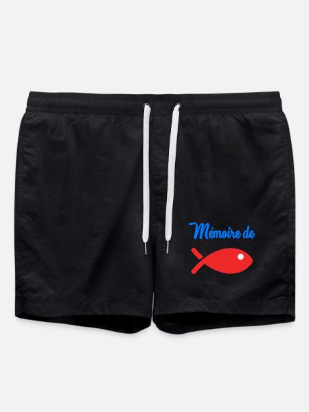 FISH. MEMORY. HUMOR - Swim Trunks - black