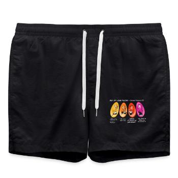 Beförderung - Badeshorts - Schwarz - Vorne - AI Model Male 185 light (185cm)