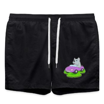 Hund Auto - Badeshorts - Schwarz - Vorne - AI Model Male 185 light (185cm)