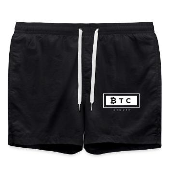 BTC IS THE LIMIT - Short de bain - noir - Devant - AI Model Male 185 light (185cm)