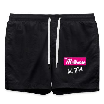 VIELEN DANK. DANKE. VIELEN DANK. JAHRESTAG. GEBURT. - Badeshorts - Schwarz - Vorne - AI Model Male 185 light (185cm)
