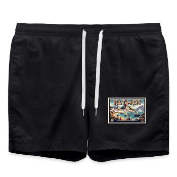 Patmos, Grèce | Vacation Bay Travel - Short de bain - noir - Devant - AI Model Male 185 light (185cm)