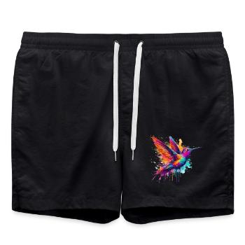 Kolibri - Badeshorts - Schwarz - Vorne - AI Model Male 185 light (185cm)