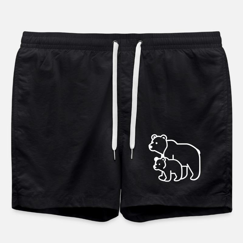 Maman ours, papa ours - Short de bain - noir