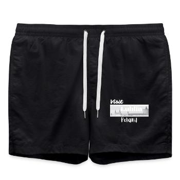 Visit Lublin Poland - Swim Trunks - black - Front - AI Model Male 185 light (185cm)