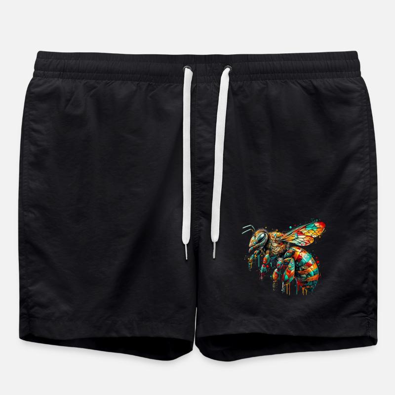 Biene - Badeshorts - Schwarz