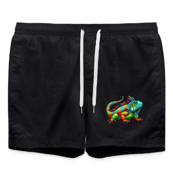 Iguane - Short de bain - noir - Devant - AI Model Male 185 light (185cm)