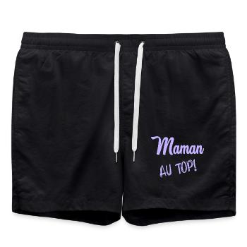 BONNE FÊTE MAMAN. MAMAN. FÊTE DES MÈRES - Short de bain - noir - Devant - AI Model Male 185 light (185cm)