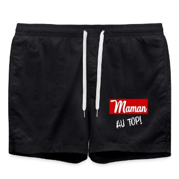 BONNE FÊTE MAMAN. MAMAN. FÊTE DES MÈRES - Short de bain - noir - Devant - AI Model Male 185 light (185cm)