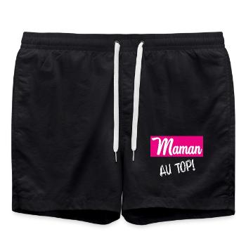 BONNE FÊTE MAMAN. MAMAN - Short de bain - noir - Devant - AI Model Male 185 light (185cm)