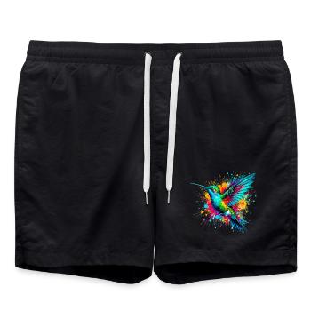 Kolibri - Badeshorts - Schwarz - Vorne - AI Model Male 185 light (185cm)