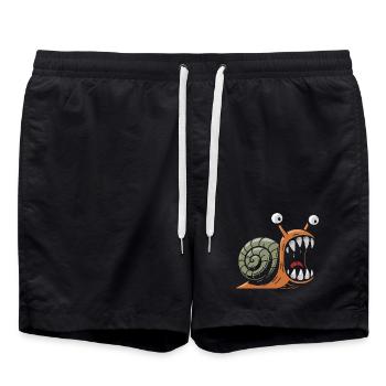 escargot avec des grandes dents - Short de bain - noir - Devant - AI Model Male 185 light (185cm)