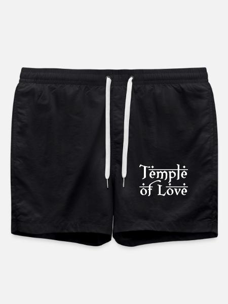 TEMPLE OF LOVE - Swim Trunks - black