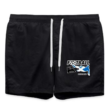 La fièvre du football en Écosse - Short de bain - noir - Devant - AI Model Male 185 light (185cm)
