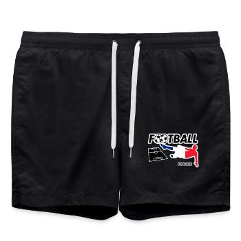 Fièvre du football France - Short de bain - noir - Devant - AI Model Male 185 light (185cm)