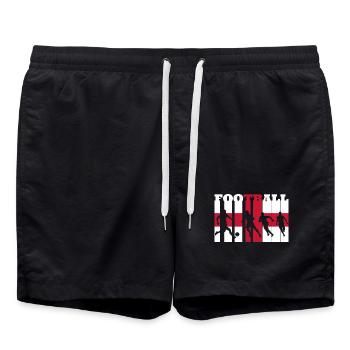 Football anglais - Short de bain - noir - Devant - AI Model Male 185 light (185cm)
