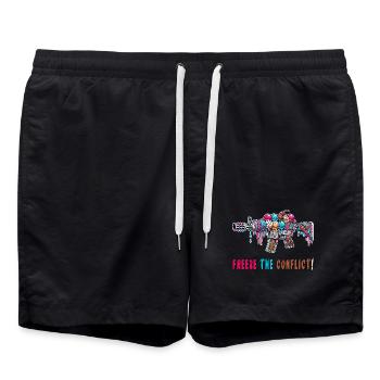 Crème glacée Conflict Freeze - Short de bain - noir - Devant - AI Model Male 185 light (185cm)
