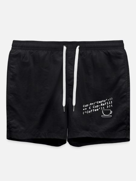 Aus Kaffee Code generieren Programmierer - Badeshorts - Schwarz
