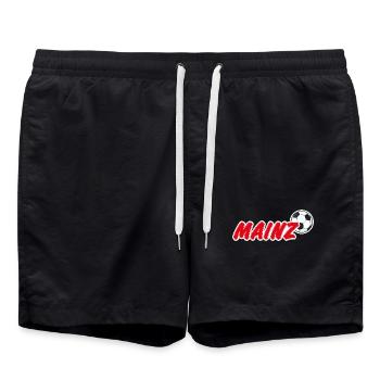 Mainz Fußball Fan - Badeshorts - Schwarz - Vorne - AI Model Male 185 light (185cm)