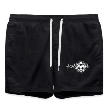Soccer Explosion Heartbeat Ball Pulse Love Logo - Short de bain - noir - Devant - AI Model Male 185 light (185cm)