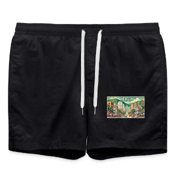 Medellín Columbia Vintage Design - Short de bain - noir - Devant - AI Model Male 185 light (185cm)