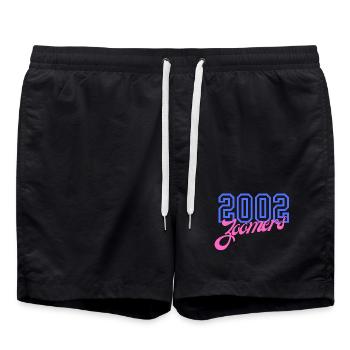 2002 Zoomers Summer Retro Gradient Logo - Swim Trunks - black - Front - AI Model Male 185 light (185cm)