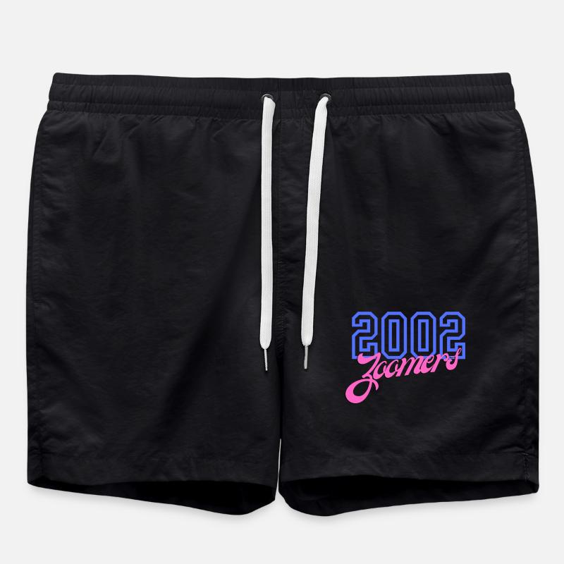 2002 Zoomers Summer Retro Gradient Logo - Swim Trunks - black