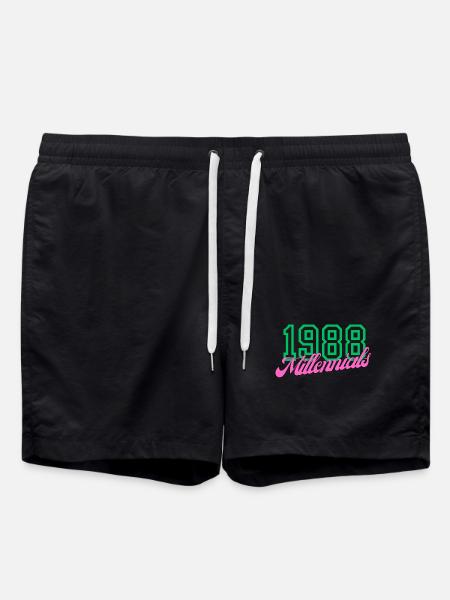 1988 Millennial Digital Keynote Design - Swim Trunks - black