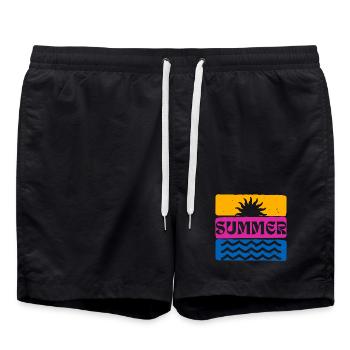 Été - Short de bain - noir - Devant - AI Model Male 185 light (185cm)