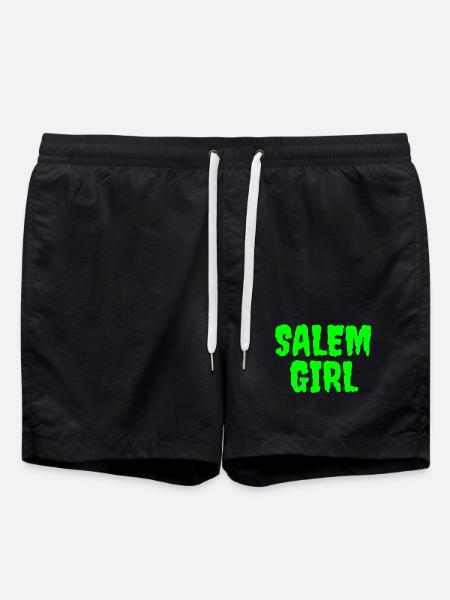 Vibrant Salem Girl Graphic Tee - Swim Trunks - black