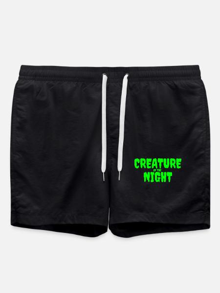 Kreatur der Nacht Horror Text - Badeshorts - Schwarz