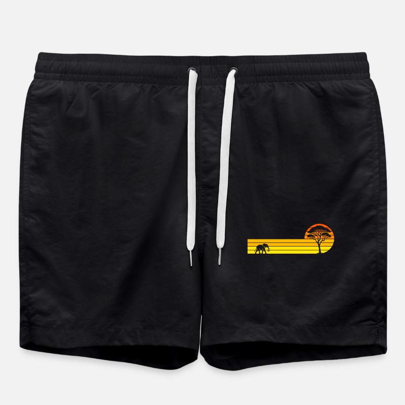African sunset - Swim Trunks - black