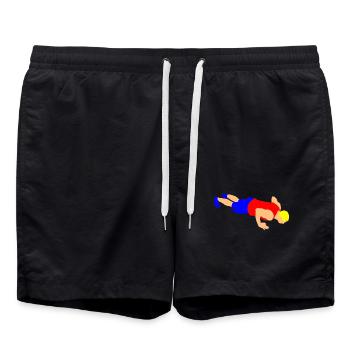 Pompes - Short de bain - noir - Devant - AI Model Male 185 light (185cm)
