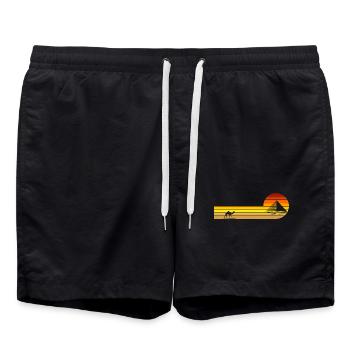 Coucher de soleil en Égypte - Short de bain - noir - Devant - AI Model Male 185 light (185cm)