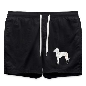 Bedlington Terrier - Short de bain - noir - Devant - AI Model Male 185 light (185cm)