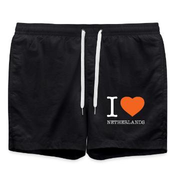 J’ADORE LES PAYS-BAS - Short de bain - noir - Devant - AI Model Male 185 light (185cm)