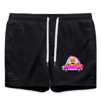 Hamster Auto - Badeshorts - Schwarz - Vorne - AI Model Male 185 light (185cm)