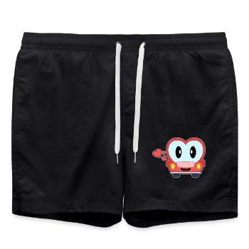 Herz Auto - Badeshorts - Schwarz - Vorne - AI Model Male 185 light (185cm)