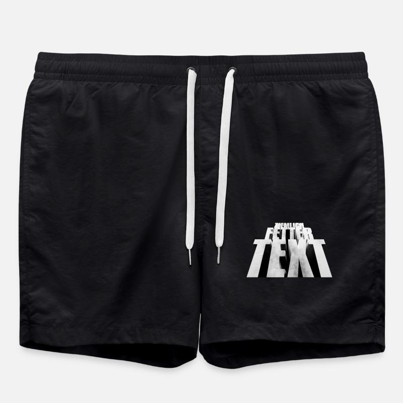 Pretty bold text - Swim Trunks - black