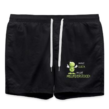 Grenouille Ange Innocence Malentendu - Short de bain - noir - Devant - AI Model Male 185 light (185cm)