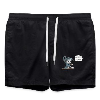 Skelett Hält Pflanze Hoffnung Neuentstehung Spruch - Badeshorts - Schwarz - Vorne - AI Model Male 185 light (185cm)