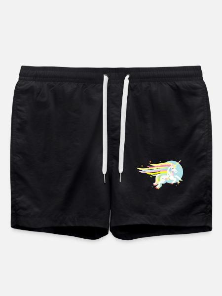 Licorne délicate en pastel - rêveur et magique - Short de bain - noir