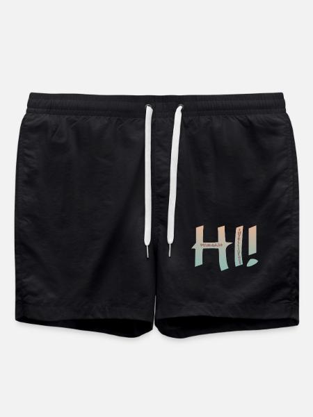 HI HUMAN INTELLIGENCE - Swim Trunks - black
