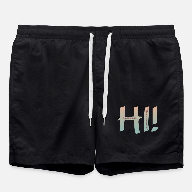 HI HUMAN INTELLIGENCE - Swim Trunks - black