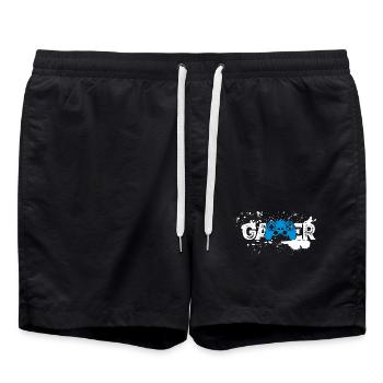 Gamer Splash Controller - Badeshorts - Schwarz - Vorne - AI Model Male 185 light (185cm)